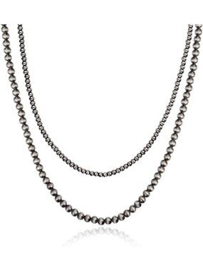 Layered Navajo Pearl Necklace | Western Cowgirl Jewelry | Unique Gift for Women